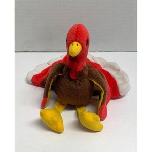 Ty Beanie Babies Gobbles Turkey Plush Stuffed Toy 6.5 in Tall Bean Bag